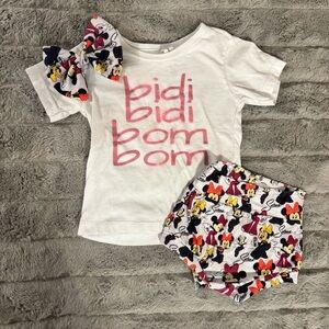Handmade Selena Outfit 18-24 Months Bummies Minnie Mouse Biddi Biddi Bom Bom